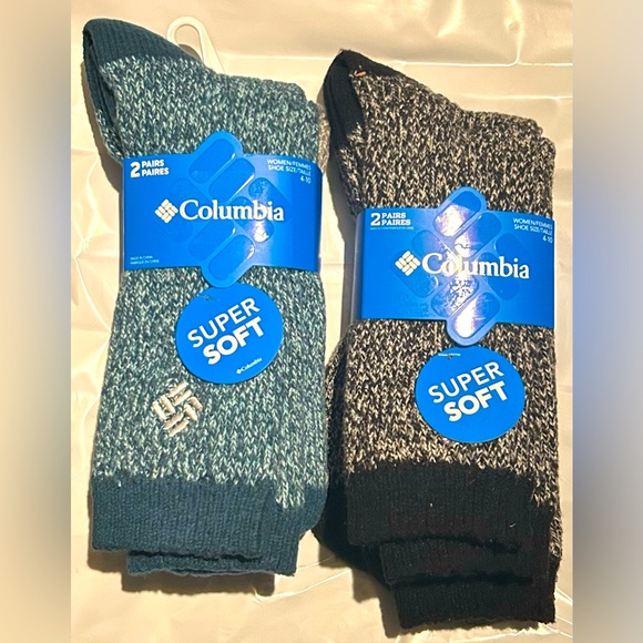 4 Pair NEW WITH TAGS COLUMBIA women’s crew socks - Picture 1 of 4